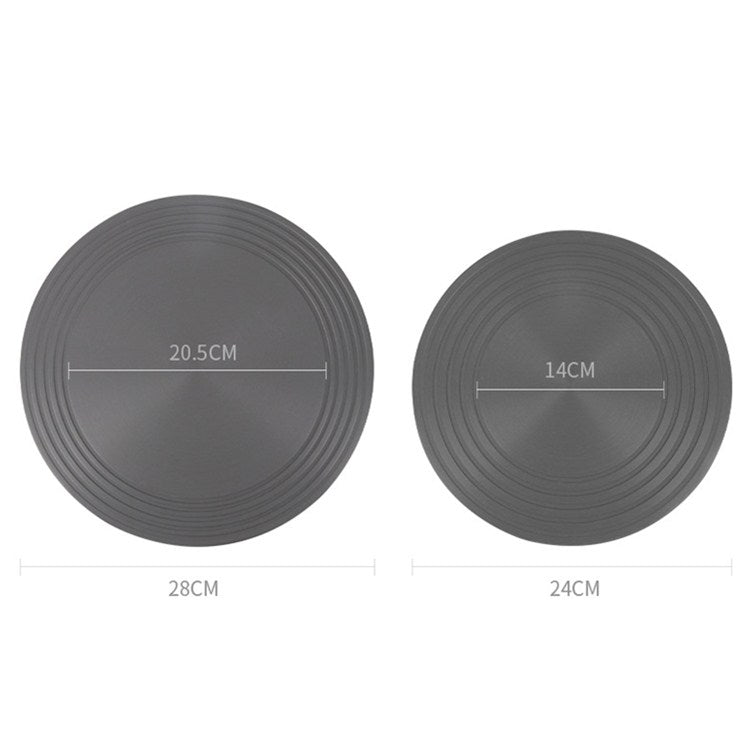Gasherd Wärmeleitplatte Küche Schnelle Auftauplatte Topf Anbrennschutz Schwarze Wärmeleitplatte, 24cm, 28cm