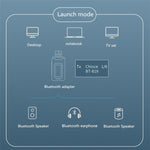 2-in-1 Bluetooth 5.0 Adapter USB Treiberloser Kabelloser Audio Sender Empfänger mit LCD-Anzeige