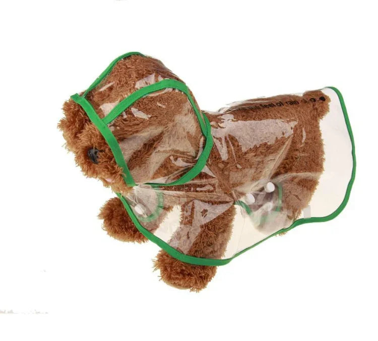 Wasserdichte, transparente Regenbekleidung für Hunde, S, M