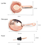 11-teiliges Cocktail-Shaker-Set Weinfilter Sieb, Rose Gold, Gold, Silber, Schwarz