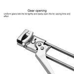 Edelstahl-Flaschenöffner, verstellbarer Dosenöffner, Marmeladenglasöffner-Gadget, verstellbarer Dosenöffner
