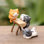2 Sets Fleshy Blumentopf Moos Mikro Landschaft Puppe Nette Katze Dekoration Puppe Kuchen DIY Montage Ornamente, Puppe Nette Katze Dekoration
