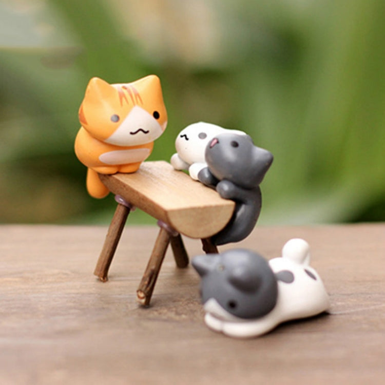 2 Sets Fleshy Blumentopf Moos Mikro Landschaft Puppe Nette Katze Dekoration Puppe Kuchen DIY Montage Ornamente, Puppe Nette Katze Dekoration