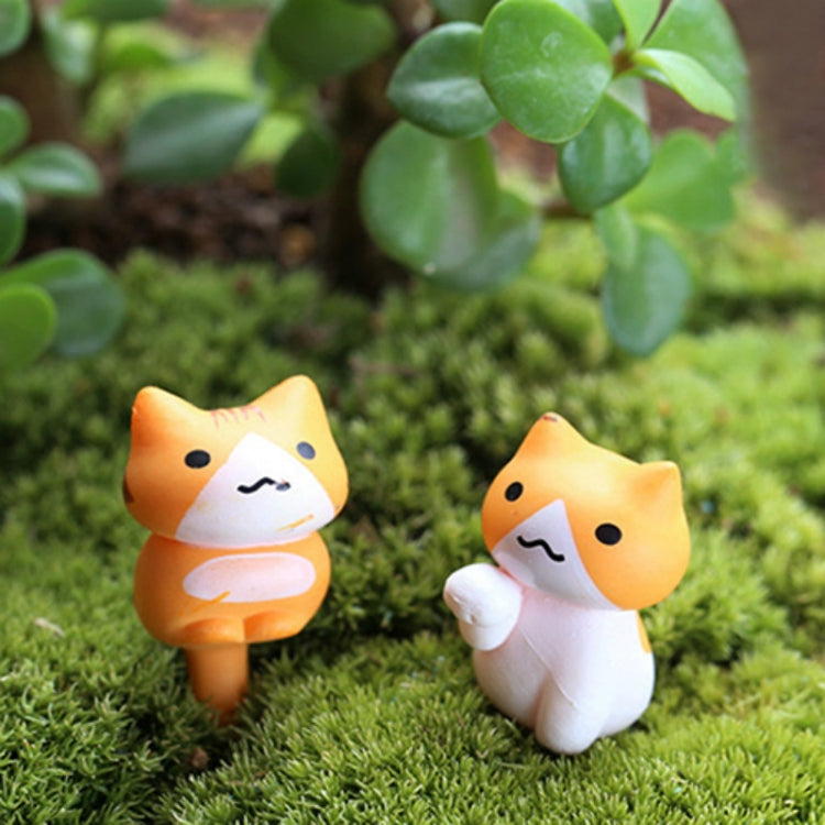 2 Sets Fleshy Blumentopf Moos Mikro Landschaft Puppe Nette Katze Dekoration Puppe Kuchen DIY Montage Ornamente, Puppe Nette Katze Dekoration
