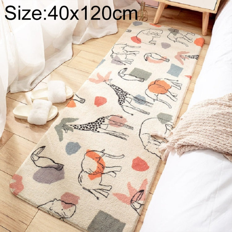 Heim Schlafzimmer Teppich Streifen Raum Nachttisch Lamm Kaschmir Rutschfeste Matte, 40×120 cm, 60×160 cm, 60×180 cm