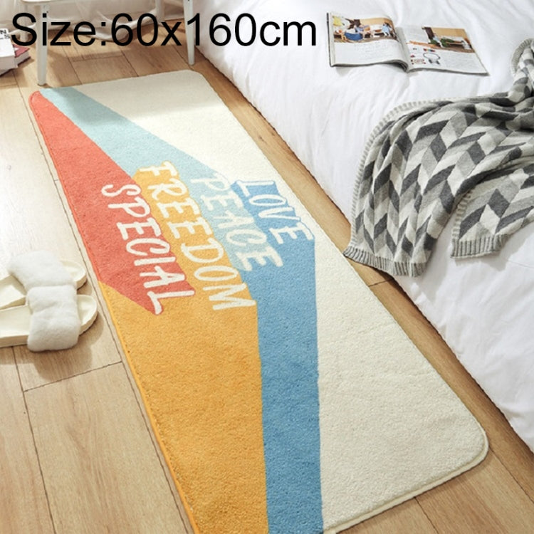 Heim Schlafzimmer Teppich Streifen Raum Nachttisch Lamm Kaschmir Rutschfeste Matte, 40×120 cm, 60×160 cm, 60×180 cm