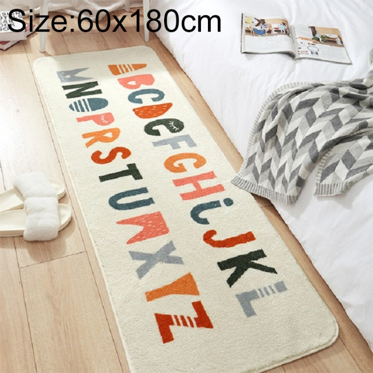 Heim Schlafzimmer Teppich Streifen Raum Nachttisch Lamm Kaschmir Rutschfeste Matte, 40×120 cm, 60×160 cm, 60×180 cm
