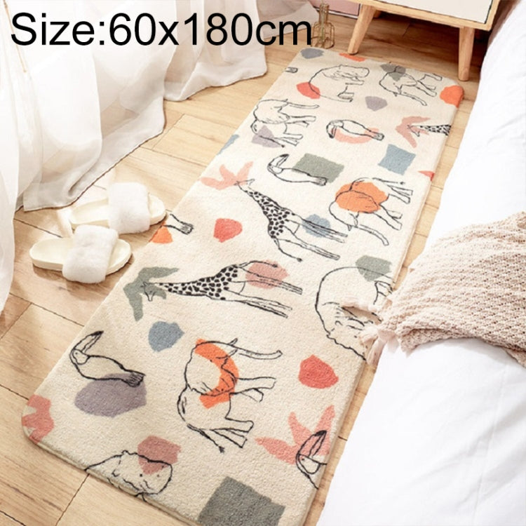 Heim Schlafzimmer Teppich Streifen Raum Nachttisch Lamm Kaschmir Rutschfeste Matte, 40×120 cm, 60×160 cm, 60×180 cm