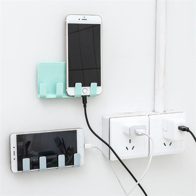 Praktische, an die Wand klebbare Handy-Ladehalterung, Steckdose, stark klebend, Halterungsregal mit Haken
