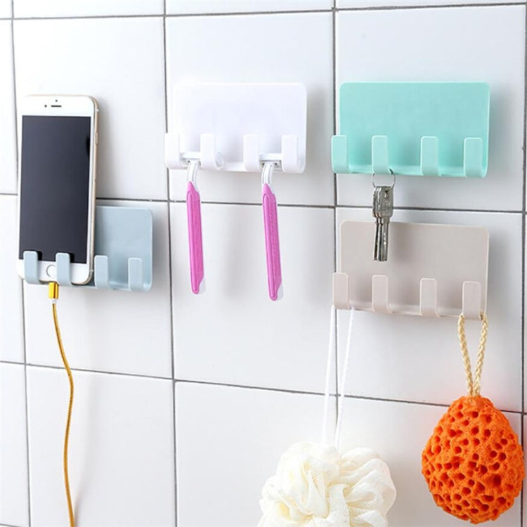 Praktische, an die Wand klebbare Handy-Ladehalterung, Steckdose, stark klebend, Halterungsregal mit Haken