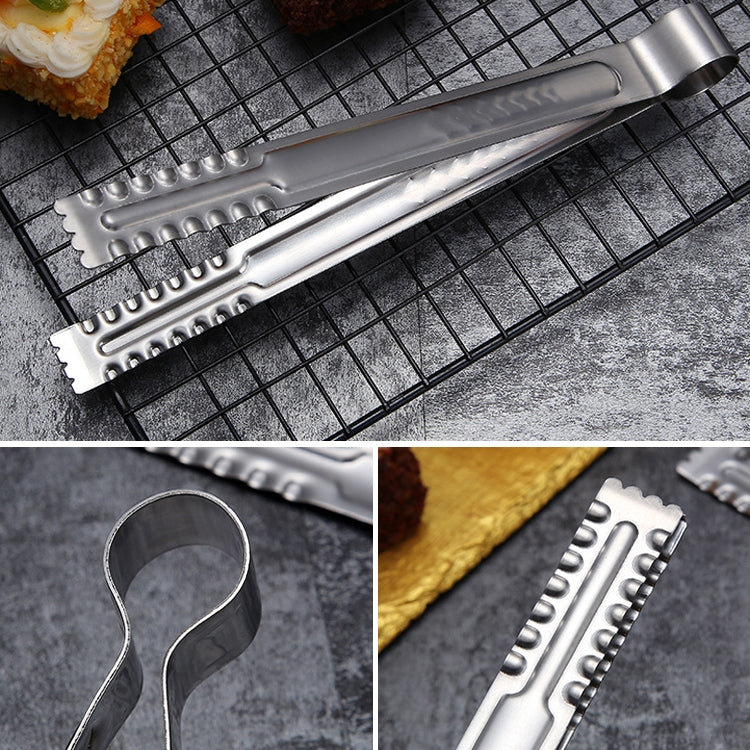 Edelstahl-Essenszange Brot-Grillzange Steak-Buffetzange, Größe: 9 Zoll, 12 Zoll