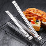 Edelstahl-Essenszange Brot-Grillzange Steak-Buffetzange, Größe: 9 Zoll, 12 Zoll
