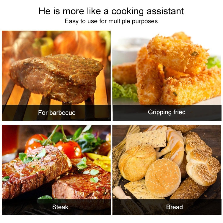 Edelstahl-Essenszange Brot-Grillzange Steak-Buffetzange, Größe: 9 Zoll, 12 Zoll