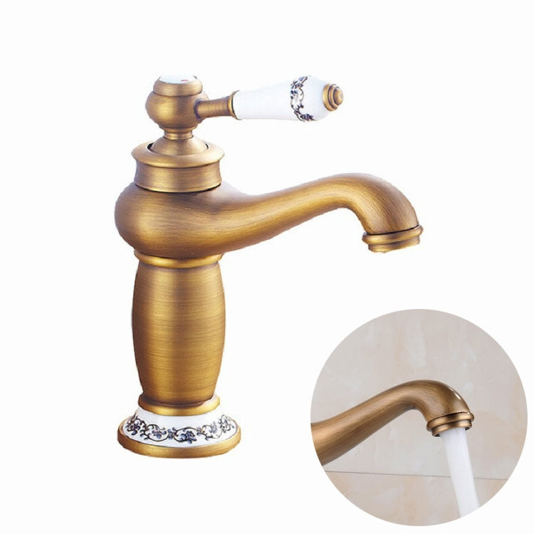 Kupfer Antik Heiß Kalt Doppel Blau Weiß Porzellan Wasserhahn, Schwarz, Antik, Platin, Schwarz Gold
