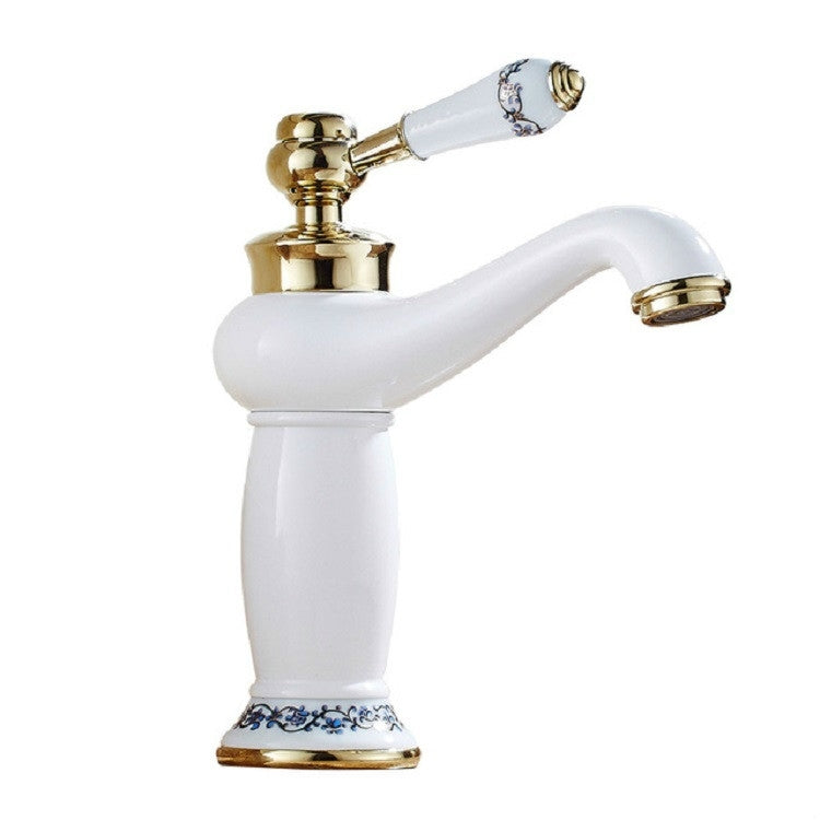 Kupfer Antik Heiß Kalt Doppel Blau Weiß Porzellan Wasserhahn, Schwarz, Antik, Platin, Schwarz Gold