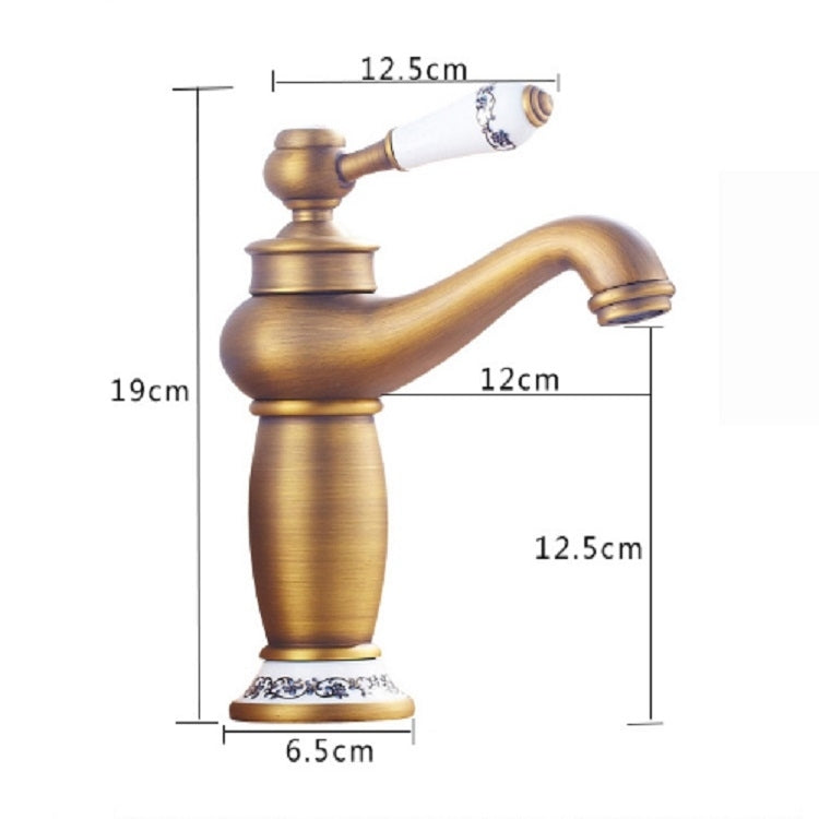 Kupfer Antik Heiß Kalt Doppel Blau Weiß Porzellan Wasserhahn, Schwarz, Antik, Platin, Schwarz Gold