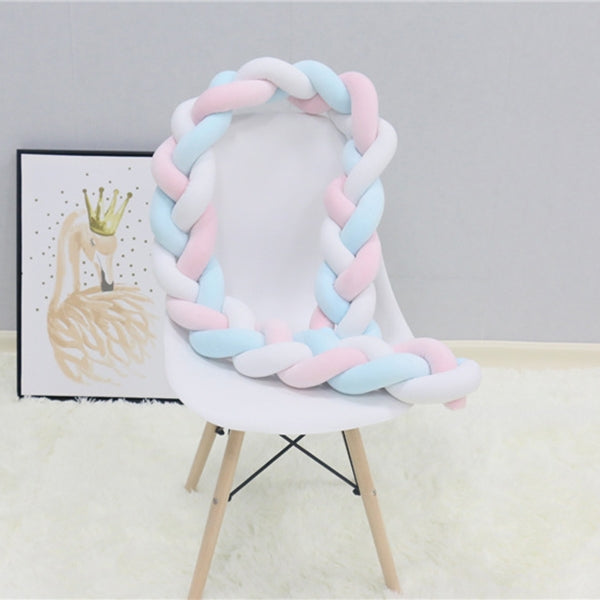 2M Reinem Farbe Weben Knoten für Säuglingszimmerdekor Krippenschutz Neugeborenen Babybett Stoßstange Bettwäsche Zubehör