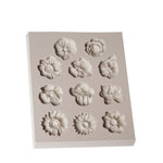 Fondant Kuchen Silikonform Schokoladenform DIY Trompetenblume Sonnenblume Backdekoration, Sonnenblumenform (Rosa), Sonnenblumenform (Grau)