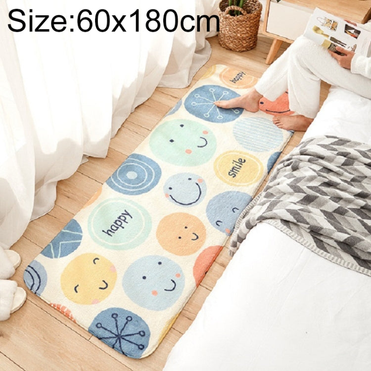 Cartoon-Heimsofa-Streifenteppich Schlafzimmer-Nachttisch Lammkaschmir-Anti-Rutsch-Matte, 40×120 cm, 60×160 cm, 60×180 cm