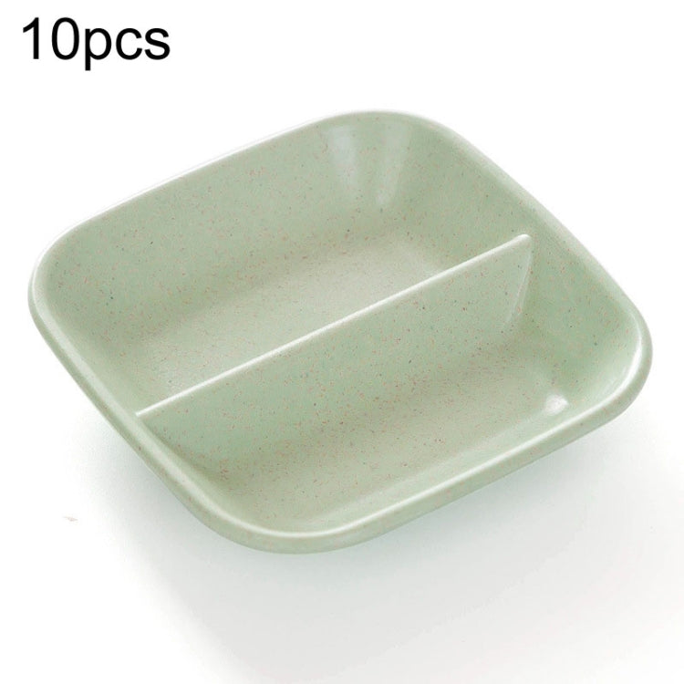 10 Stück Küchenzubehör 2-in-1 Gewürzsaucenschalen Weizenstroh-Salatschälchen