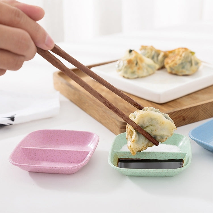 10 Stück Küchenzubehör 2-in-1 Gewürzsaucenschalen Weizenstroh-Salatschälchen