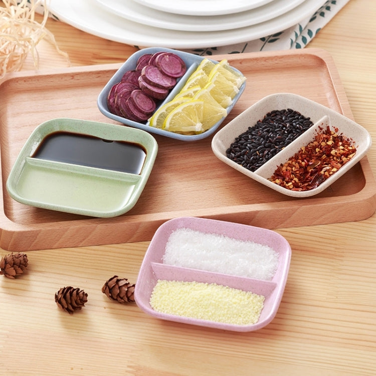 10 Stück Küchenzubehör 2-in-1 Gewürzsaucenschalen Weizenstroh-Salatschälchen