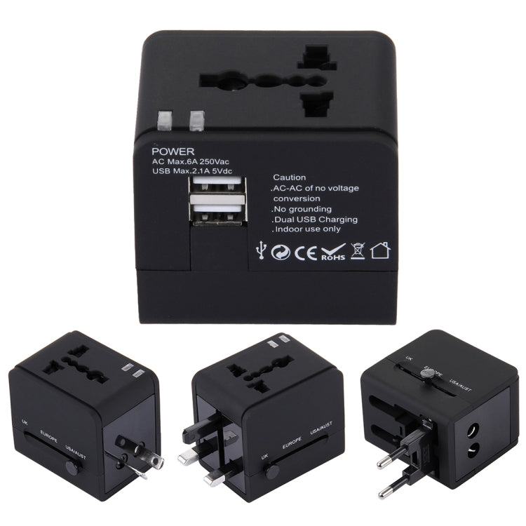 5V 2,1A Doppel USB Stromsteckdosen Ladeadapter, UK / EU / US / AU Stecker, 5V 2,1A