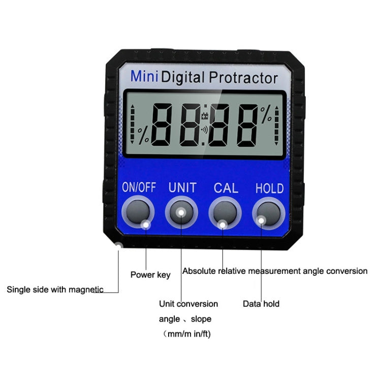 Mini Multi-Winkel Flip Starker Magnetischer Adsorptions-Winkelmesser Digitaler Neigungsmesser, Adsorptions-Winkelmesser