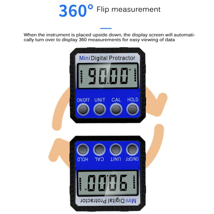 Mini Multi-Winkel Flip Starker Magnetischer Adsorptions-Winkelmesser Digitaler Neigungsmesser, Adsorptions-Winkelmesser