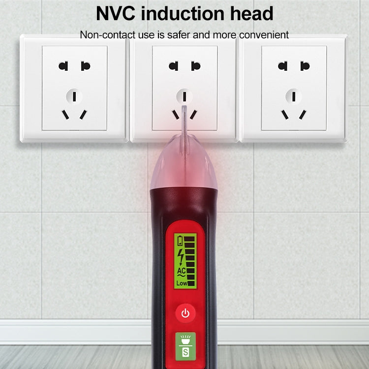 WINTACT WT3010 LED Wechselspannungsprüfer Berührungsloser Detektor Stift 12-1000V Wechselspannungsdetektor, WINTACT WT3010