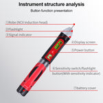 WINTACT WT3010 LED Wechselspannungsprüfer Berührungsloser Detektor Stift 12-1000V Wechselspannungsdetektor, WINTACT WT3010