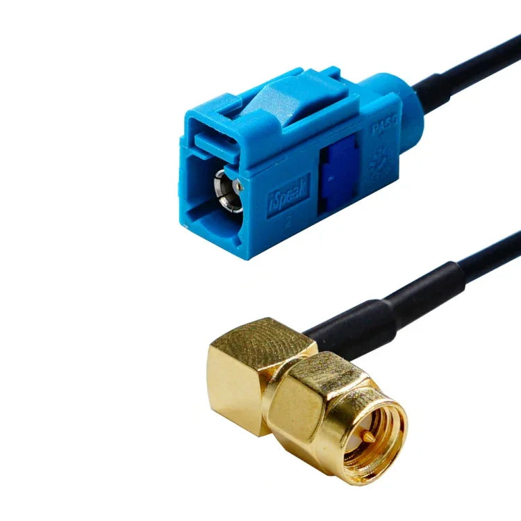 20cm SMA-Buchse-Winkel auf Fakra-Z-Buchse-Adapter RG174-Kabel, SMA-Buchse-Winkel auf Fakra-Z-Buchse