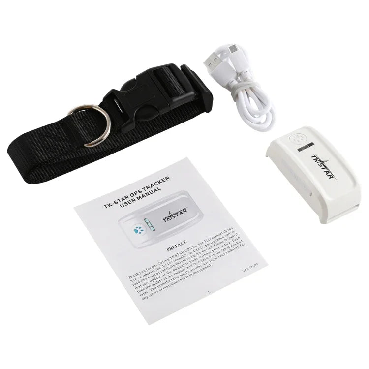 TK-909 GPS / GPRS / GSM Haustier-Ortungsgerät mit Echtzeit-Tracking-Funktion für Haustiere, TK-909