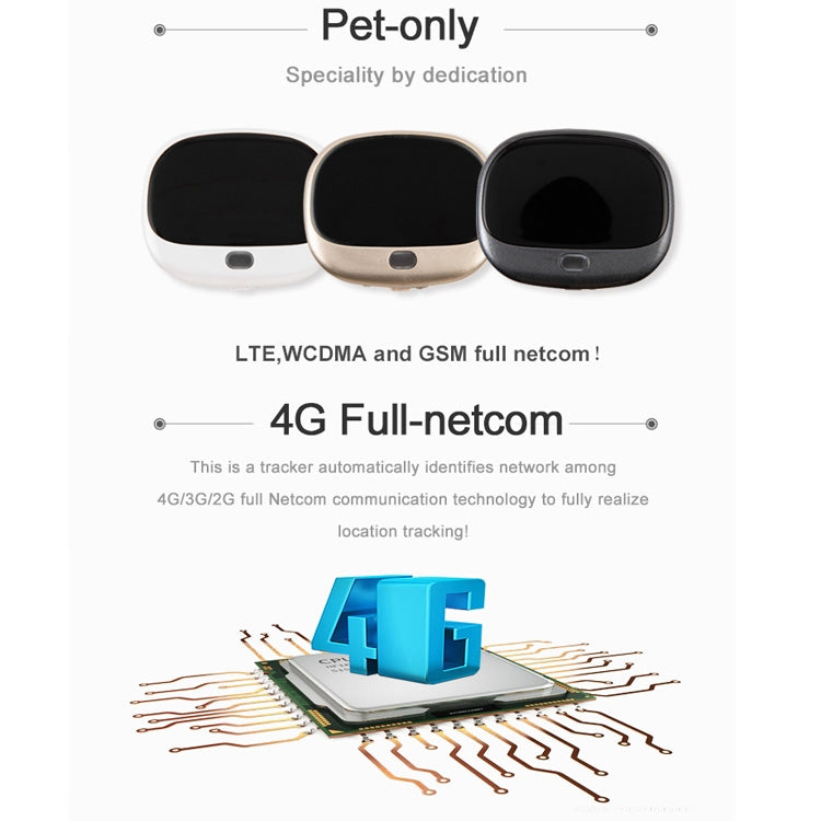 RF-V43 A Stil IP67 Wasserdichter GPS + LBS + WiFi Haustierortungsgerät Haustierhalsband Tracking-Gerät für Asien/Europa/Afrika/Australien, RF-V43 A Stil (Weiß), RF-V43 A Stil (Schwarz)
