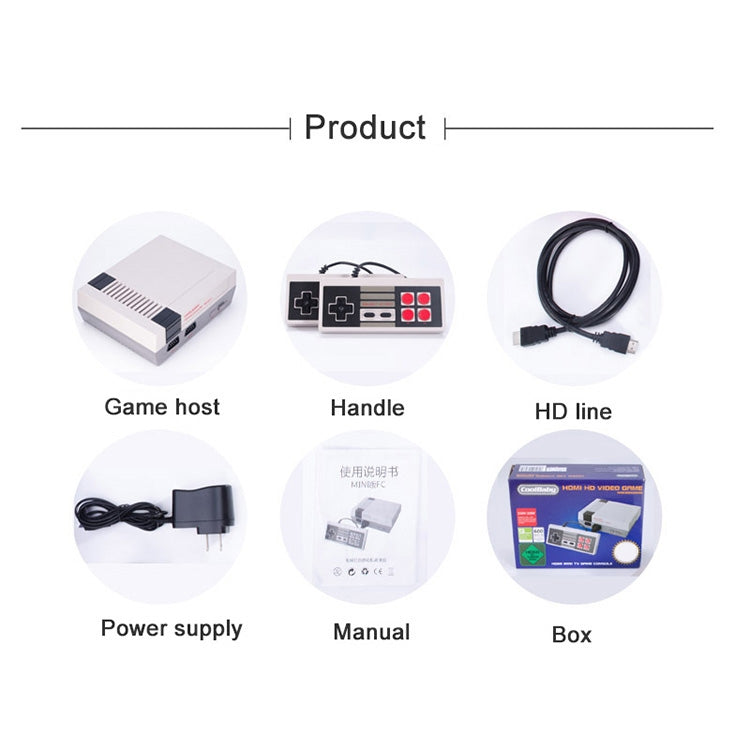 Retro Klassische TV Mini HDMI HD Videospielkonsole, eingebaut 600 Spiele, EU-Stecker, 600 Spiele (EU-Stecker), 600 Spiele (US-Stecker)
