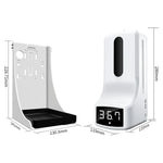 K9 Pro Berührungsloses, Freisprech-Thermomenter mit lichtempfindlichem Abstandssensor + 1000ml Automatischer Berührungsloser Flüssigseifenspender mit Standfuß, K9 Pro