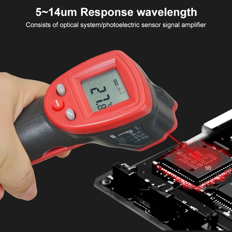 Wintact WT320 -50 Grad C~380 Grad C Handheld Tragbares Outdoor Berührungsloses Digitales Infrarot-Thermometer, WT320