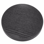 Rundes, kreatives Teetablett aus Massivholz, ideal für Hotels, Durchmesser: 27 cm, Schwarz