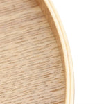 Rundes, kreatives Teetablett aus Massivholz, ideal für Hotels, Durchmesser: 37,5 cm, Holzfarbe: Holzfarbe