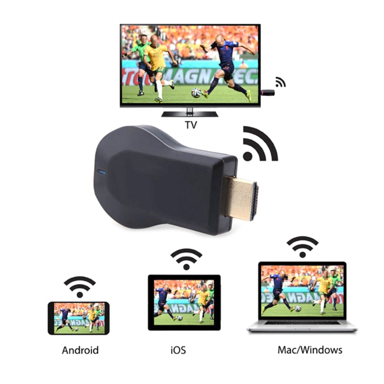 M4 Plus Kabelloser WiFi Display Dongle Receiver Airplay Miracast DLNA 1080P HDMI TV Stick für iPhone, Samsung und andere Android Smartphones, M4 Plus