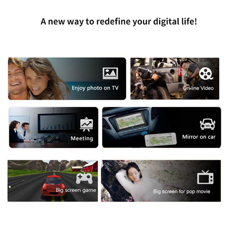 M4 Plus Kabelloser WiFi Display Dongle Receiver Airplay Miracast DLNA 1080P HDMI TV Stick für iPhone, Samsung und andere Android Smartphones, M4 Plus