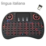Unterstützte Sprache: Italienisch. i8 Air Mouse Kabellose Tastatur mit Hintergrundbeleuchtung und Touchpad für Android TV Box, Smart TV, PC, Tablet, Xbox 360, PS3 und HTPC/IPTV, Italien.