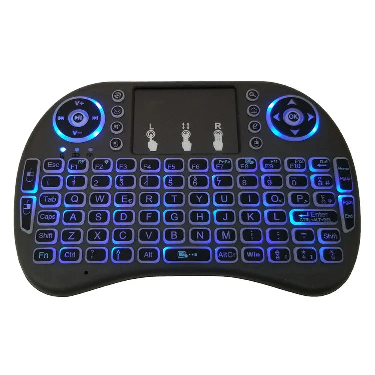 Unterstützte Sprache: Italienisch. i8 Air Mouse Kabellose Tastatur mit Hintergrundbeleuchtung und Touchpad für Android TV Box, Smart TV, PC, Tablet, Xbox 360, PS3 und HTPC/IPTV, Italien.