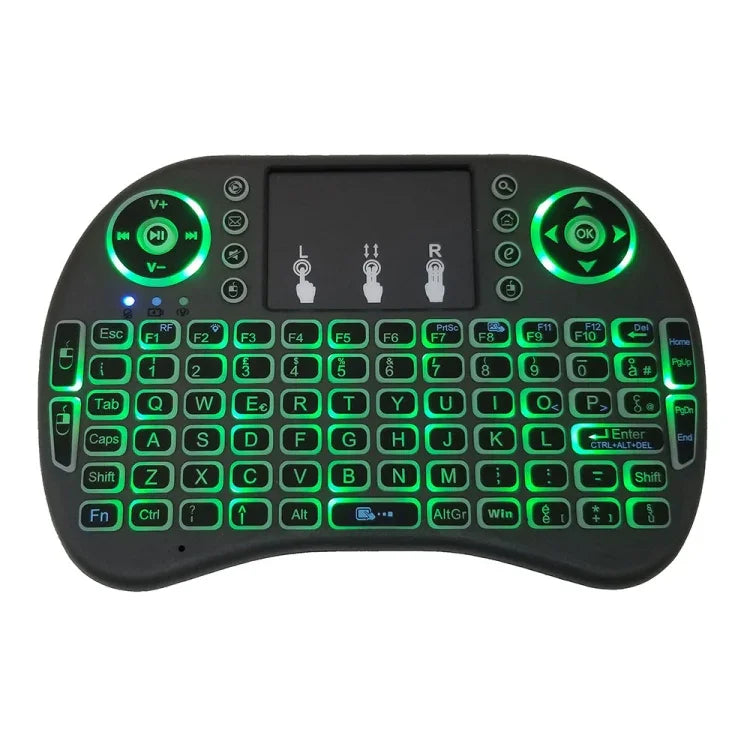 Unterstützte Sprache: Italienisch. i8 Air Mouse Kabellose Tastatur mit Hintergrundbeleuchtung und Touchpad für Android TV Box, Smart TV, PC, Tablet, Xbox 360, PS3 und HTPC/IPTV, Italien.