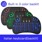 Unterstützte Sprache: Italienisch. i8 Air Mouse Kabellose Tastatur mit Hintergrundbeleuchtung und Touchpad für Android TV Box, Smart TV, PC, Tablet, Xbox 360, PS3 und HTPC/IPTV, Italien.