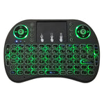 Unterstützte Sprache: Englisch i8 Air Mouse Kabellose Tastatur mit Hintergrundbeleuchtung und Touchpad für Android TV Box, Smart TV, PC, Tablet, Xbox 360, PS3 und HTPC/IPTV, Englisch