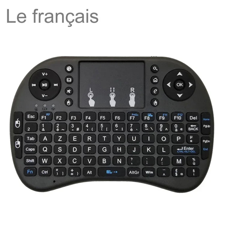 Unterstützte Sprache: Französisch i8 Air Mouse Kabellose Tastatur mit Touchpad für Android TV Box, Smart TV, PC, Tablet, Xbox 360, PS3 und HTPC/IPTV, Französisch