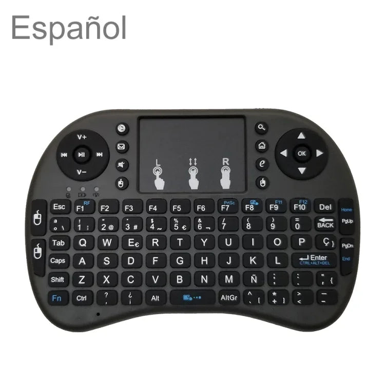 Unterstützte Sprache: Spanisch i8 Air Mouse Kabellose Tastatur mit Touchpad für Android TV Box, Smart TV, PC, Tablet, Xbox 360, PS3 und HTPC/IPTV, Spanisch