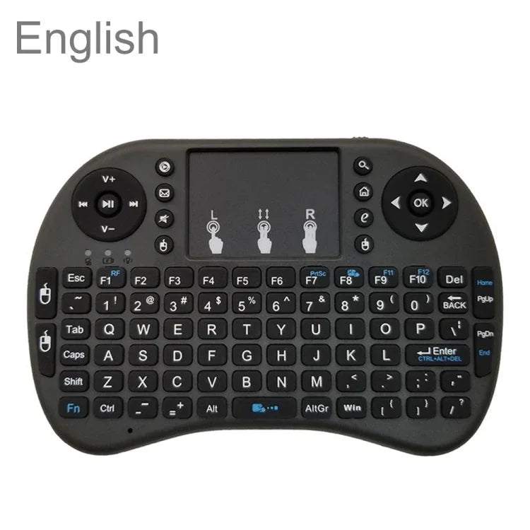 Unterstützte Sprache: Englisch i8 Air Mouse Kabellose Tastatur mit Touchpad für Android TV Box, Smart TV, PC, Tablet, Xbox 360, PS3 und HTPC/IPTV, Englisch