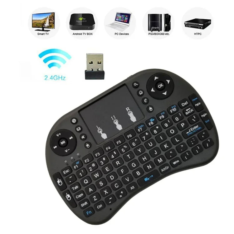 Unterstützte Sprache: Englisch i8 Air Mouse Kabellose Tastatur mit Touchpad für Android TV Box, Smart TV, PC, Tablet, Xbox 360, PS3 und HTPC/IPTV, Englisch